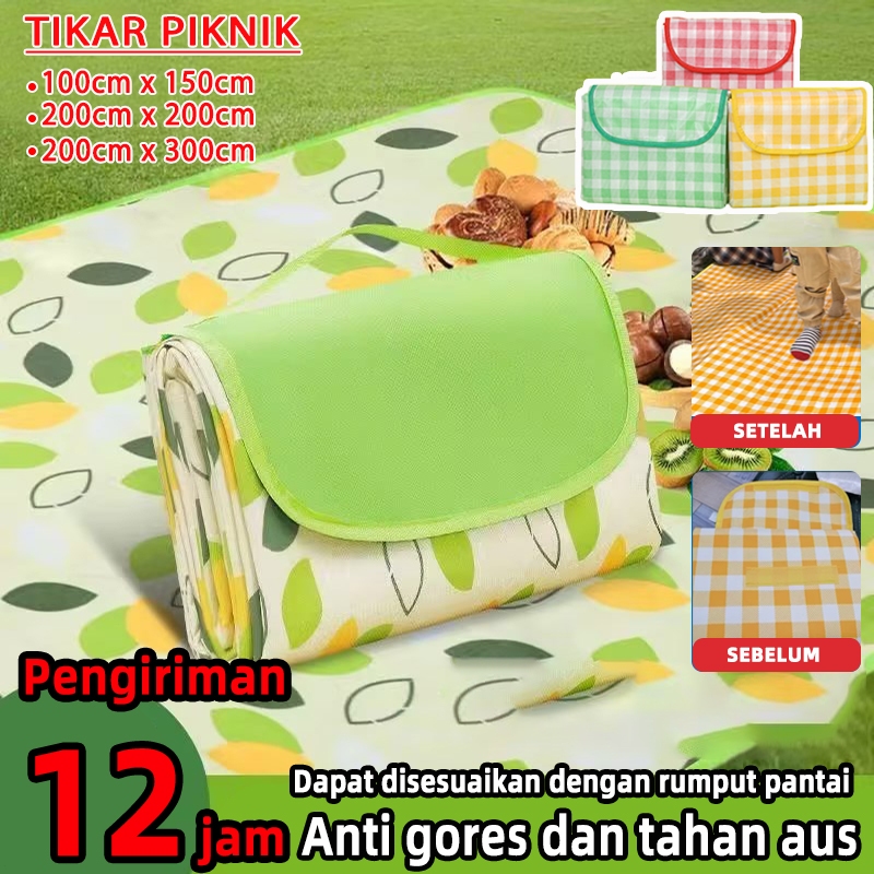 【upgrade】tikar lipat piknik kecil tikar piknik polos tikar piknik 200x200 tikar piknik lipat tikar p