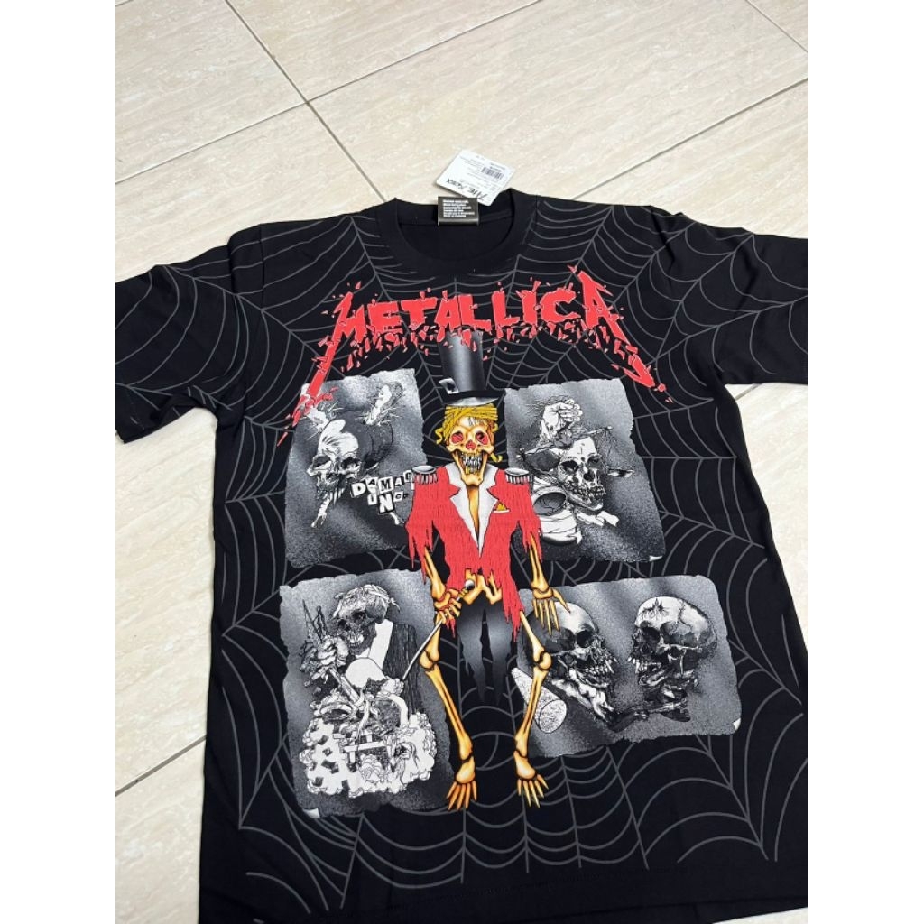 KAOS BAND ORIGINAL FANMADE BOOTLEG 100% BARU TAG THE ROXX THE MAXX DISCHARGE ALL OVER PRINT METALLIC