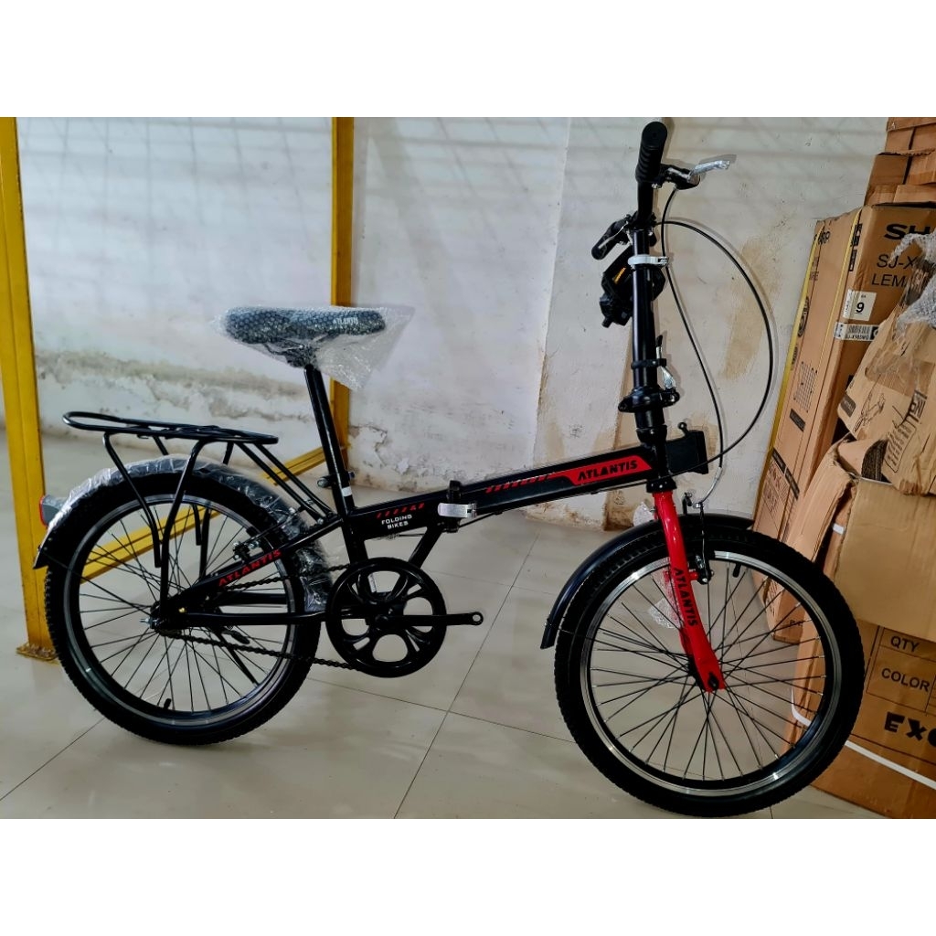 Sepeda Lipat 20 inch ATLANTIS ( Warna Hitam / Black )