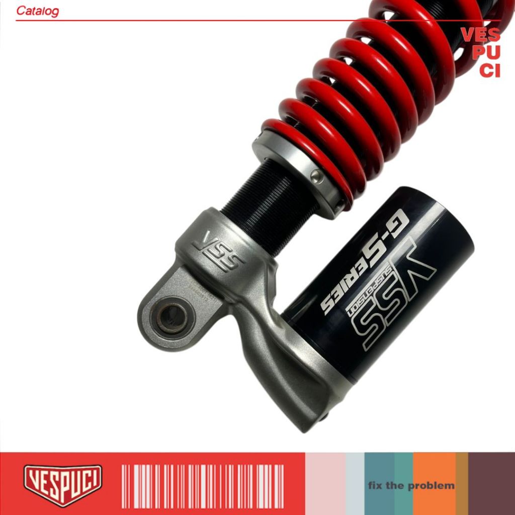 Shockbreaker Shock Breaker YSS G Series Red Belakang 400mm for Vespa Matic Matik Metik Sprint Primav