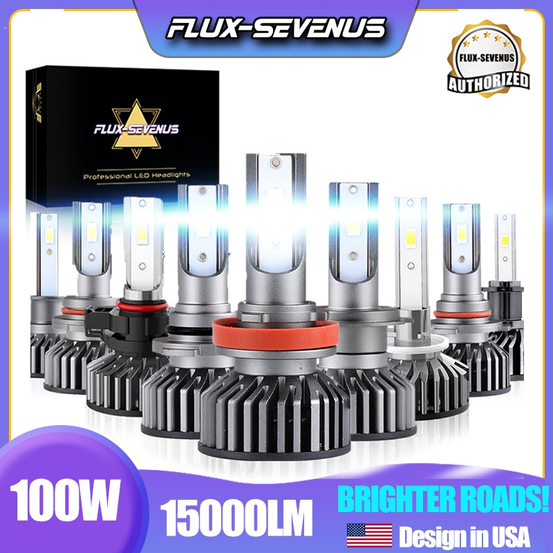 Flux-Seven US 15000LM Bohlam LED Kuning Bohlam LED H4 H7 H11 H8 Lampu Kabut Mobil Super Terang HB4
