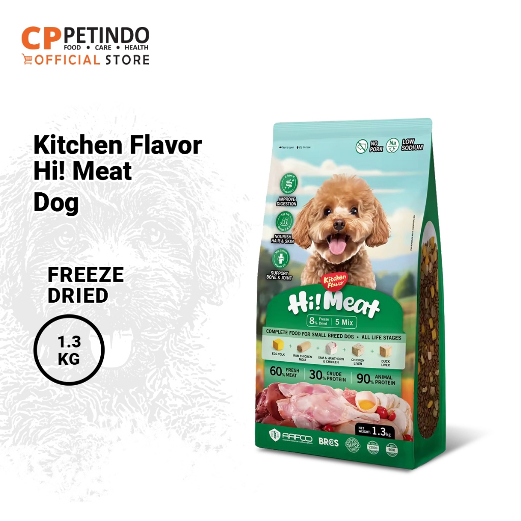 

23bagusmenshop - Kitchen Flavor HiMeat Small Dog Food 1.3kg Makanan Anjing Kering Freshpack