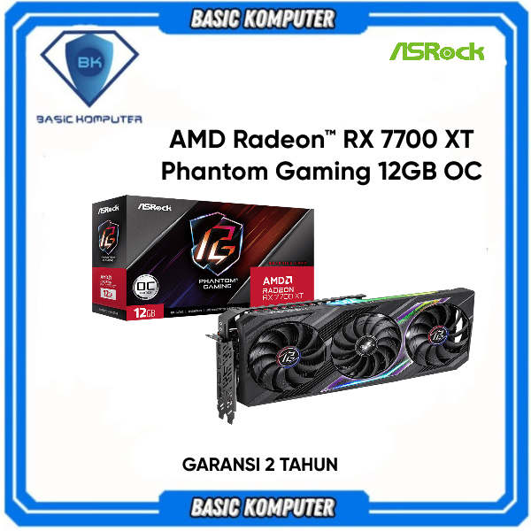 Vga Asrock AMD Radeon RX 7700 XT Phantom Gaming 12GB - RX7700XT