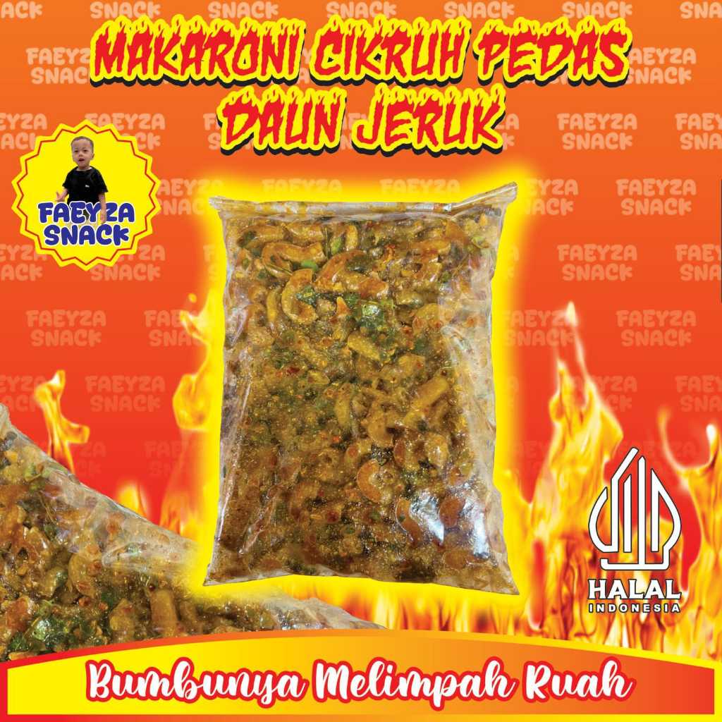 

MAKARONI CIKRUH 250Gram PEDAS GURIH DAUN JERUK - Faeyza Snack