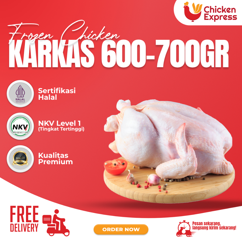 

Karkas Ayam Frozen Premium 600gr | Kirim Cepat, Siap Masak
