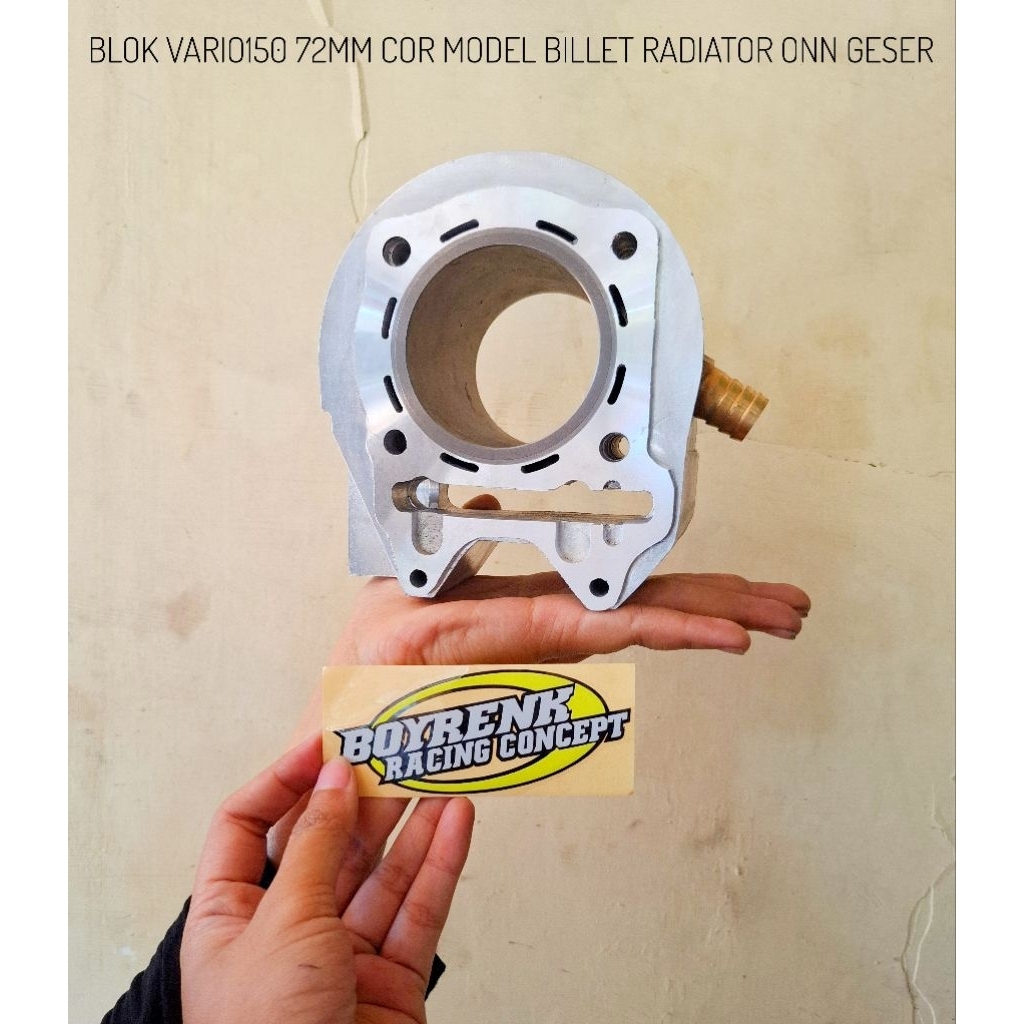 CYLINDER BLOK VARIO 125 VARIO 150 FFA BILLET RADIATOR STD LINER LUAR 68 & 72 RADIATOR ONN -BOYRENK