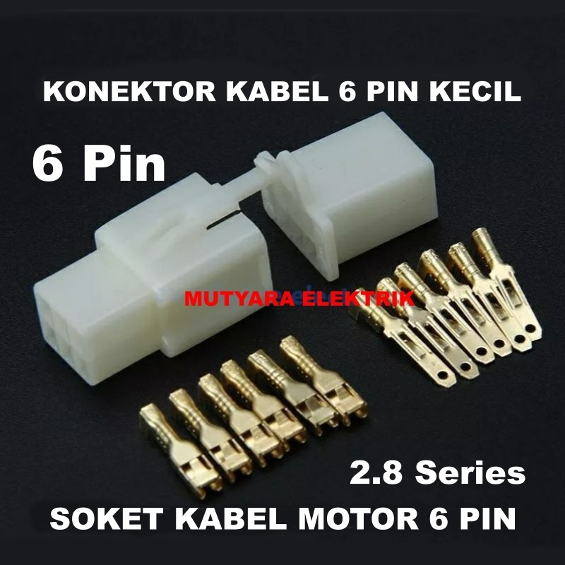 Socket kabel 6 pin kecil soket kabel 6 pin kecil/ Socket soket motor 6 pin + skun kabel/ konektor ka