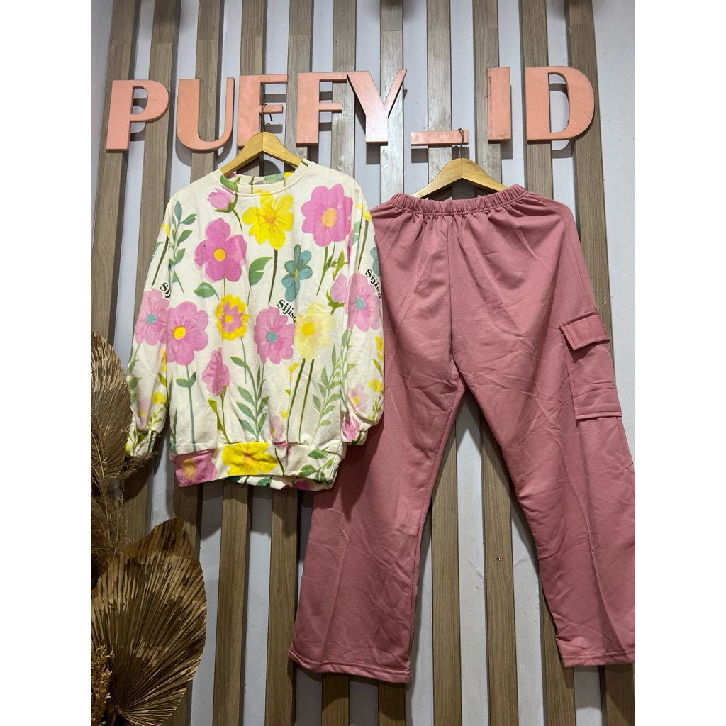 BARU - Setelan Celana SIJISO PINK