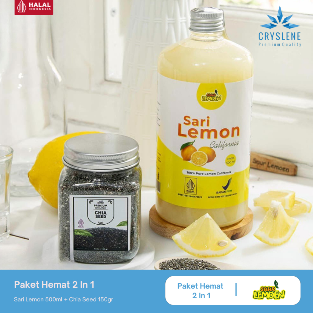 

Paket Hemat Sari Lemon California 500ml dan Chia Seed 150gr Suur Lemoen By CRYSLENE