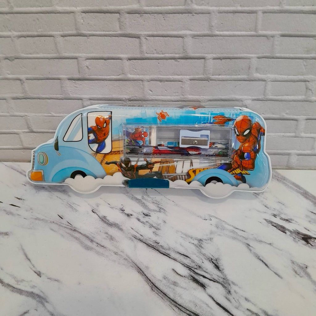 

SET TEMPAT PINSIL MAGNET 5in1 KODE 66-22 PRINCESS FROZEN UNICORN SPIDERMAN CAPTAIN