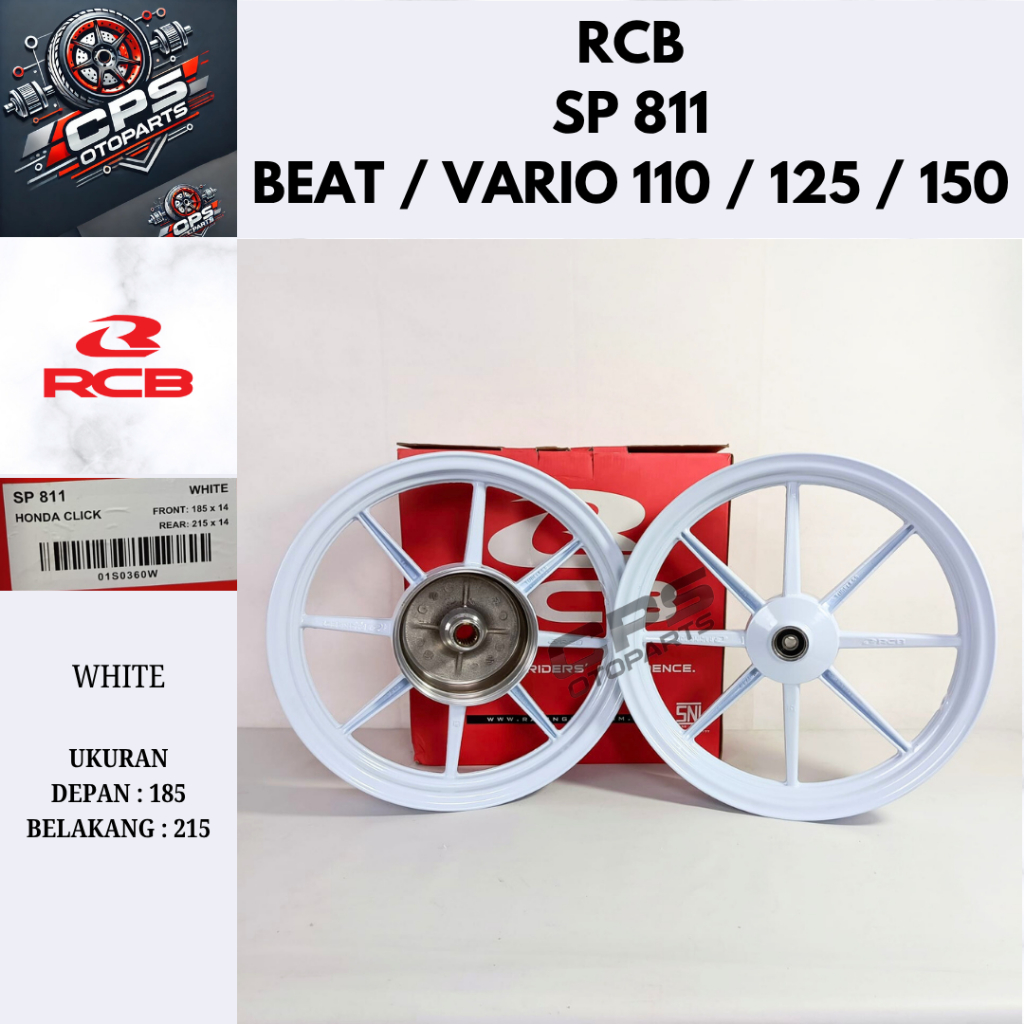Velg RCB SP811 Vario 110 / Vario 125 / Vario 150 / Beat / Scoopy / Genio Palang 8 Ukuran 185x215 Rin