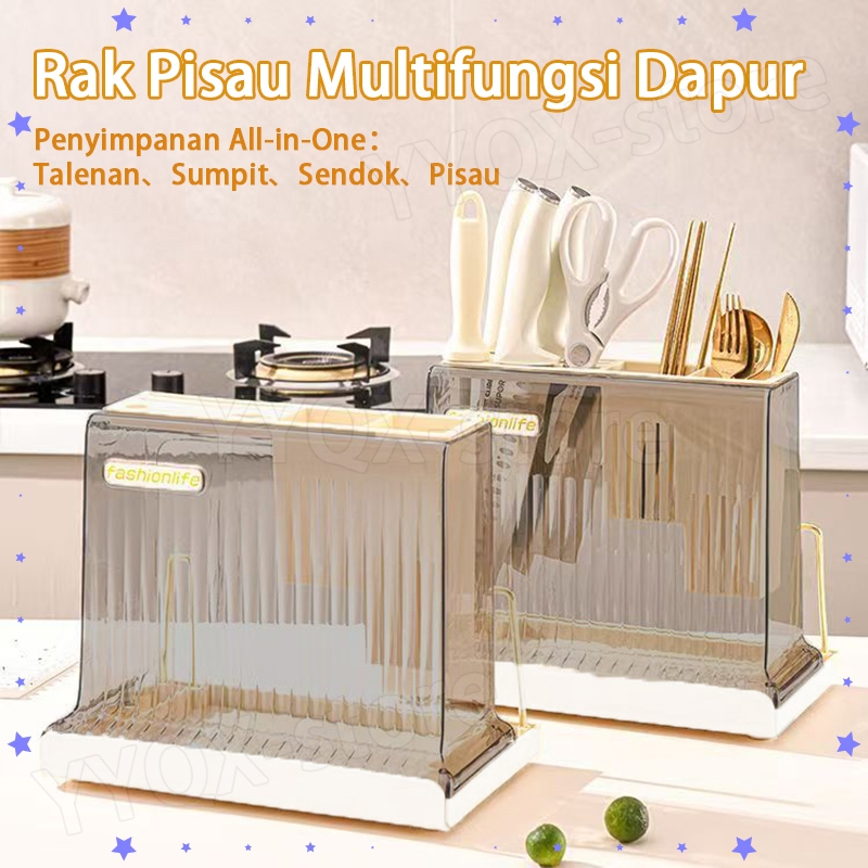 Rak Pisau Minimalis - Desain Lubang Angin, Anti Lembab, Cocok untuk Dapur Kecil