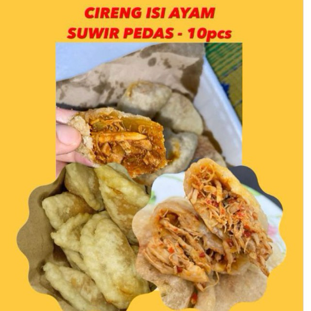 

CIRENG CIMOL ISI AYAM SUWIR PEDAS+KEJU LUMER+ENAK RENYAH+Tahan lama+ Food Aci Kitchenware Frozen