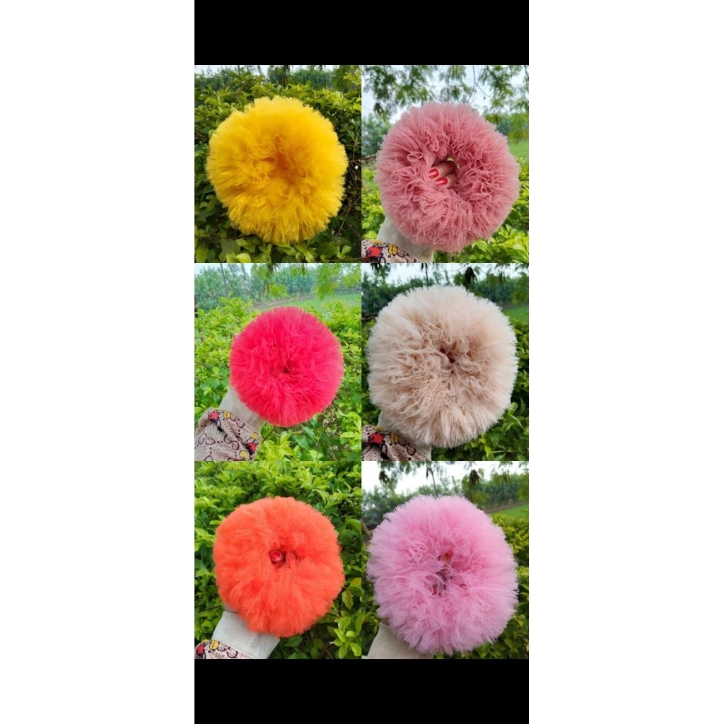 Scrunchie Tulle hijab Premium || AzzahraCollection