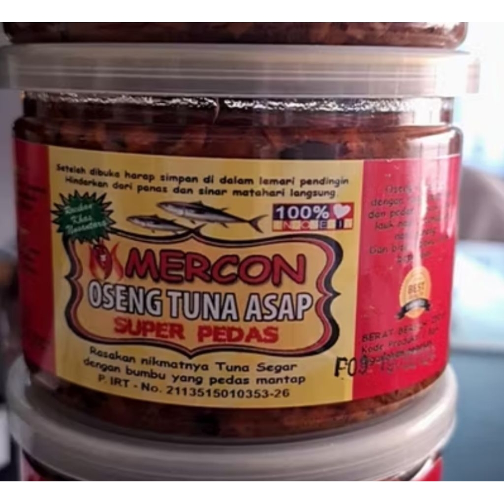 

mercon oseng tuna asap dan baby cumi super pedas oleh oleh khas surabaya
