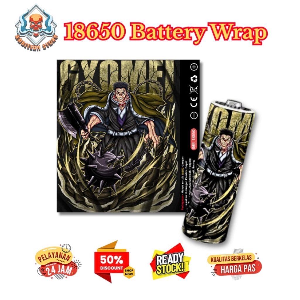 

Holdingskyy - Stiker Wrap Baterai 18650 Luffy Gear 5 - Design Keren & Unik Untuk Melindungi Dan Mempercantik Device