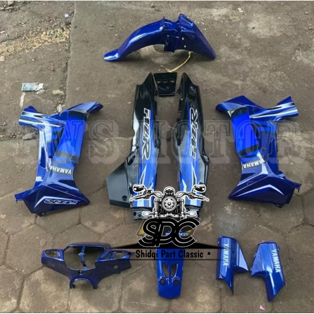 Paket Body Full Set Yamaha Fiz R FizR F1z R FizR Warna Biru Kombinasi Hitam Glossy Termurah Terlaris
