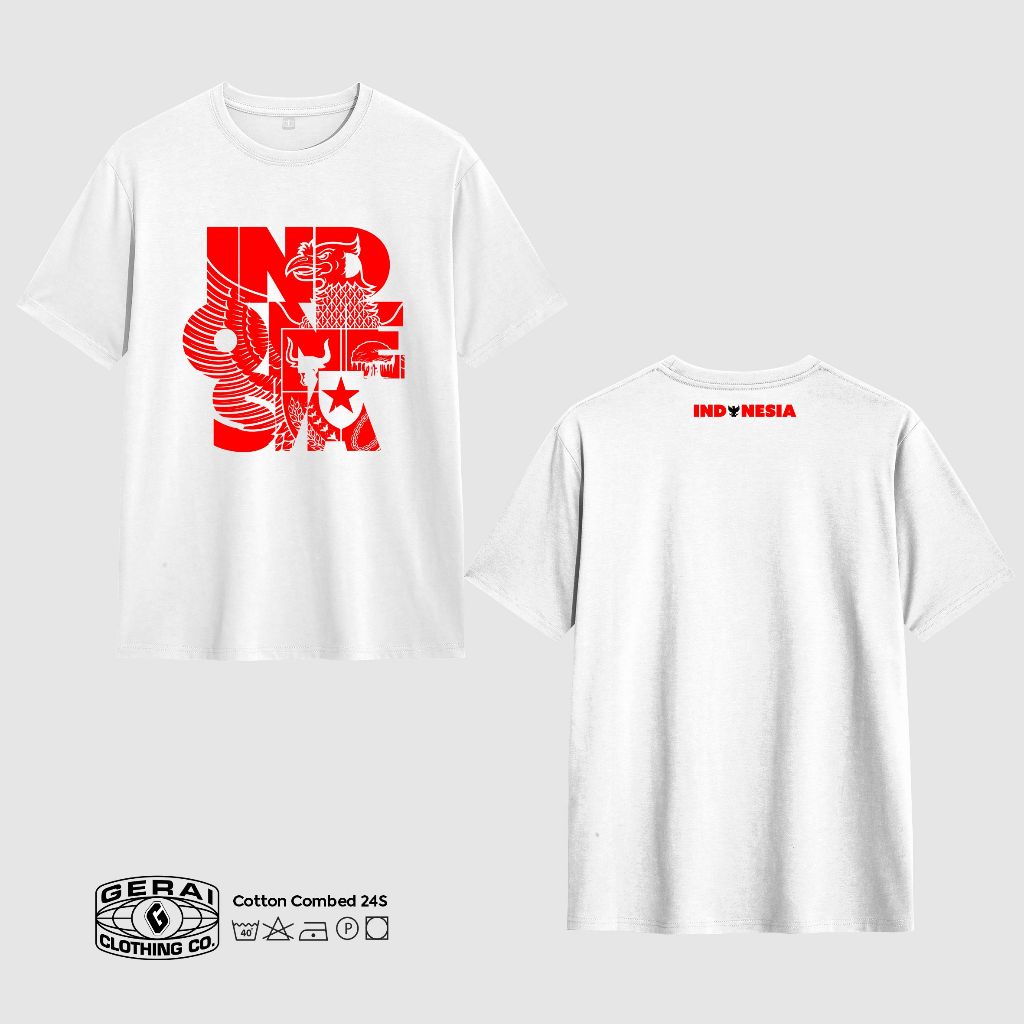 kaos distro indonesia pancasila / baju indonesia pancasila combad 24s