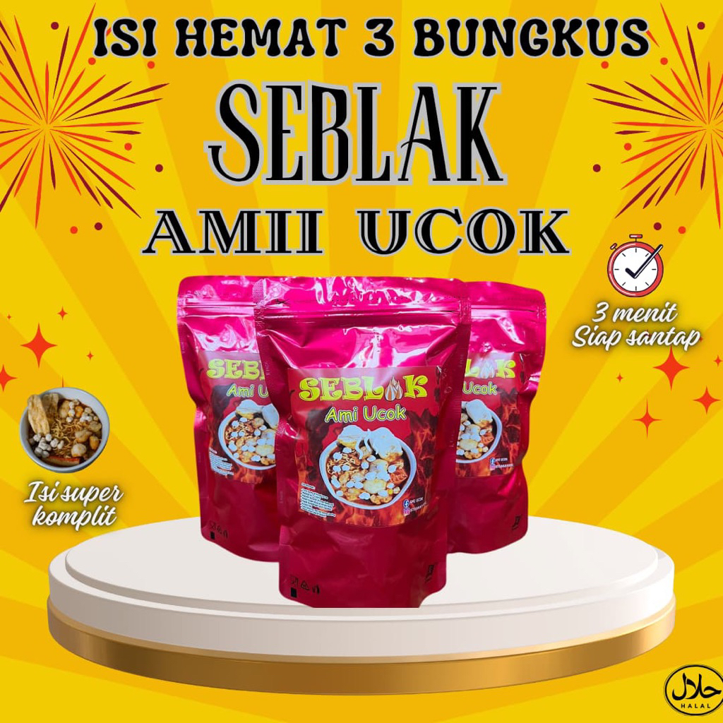 

PAKET HEMAT 3 BUNGKUS SEBLAK AMI UCOK