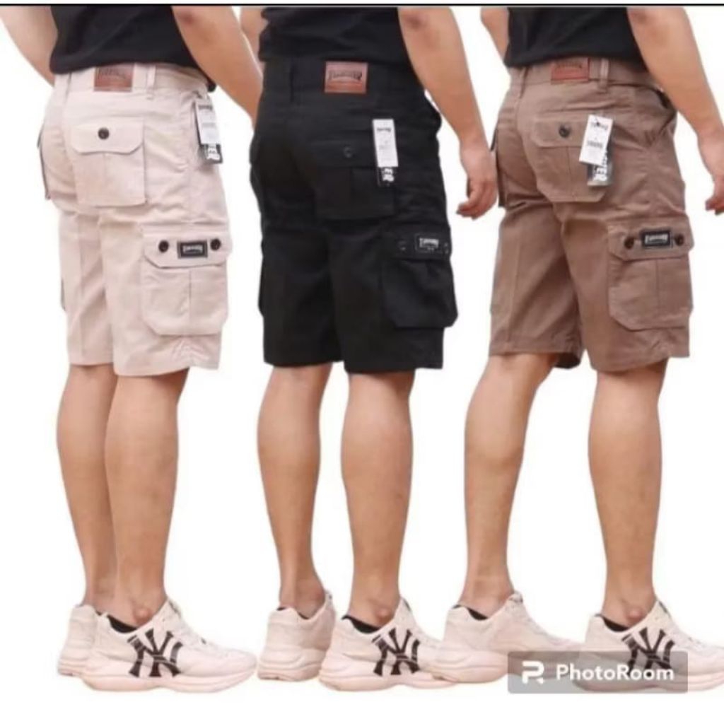 Celana cargo american drill pendek pria original