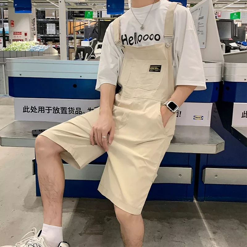 OVERALL BIB JUMPSUIT OVERALL CELANA PENDEK PRIA DAN WANITA