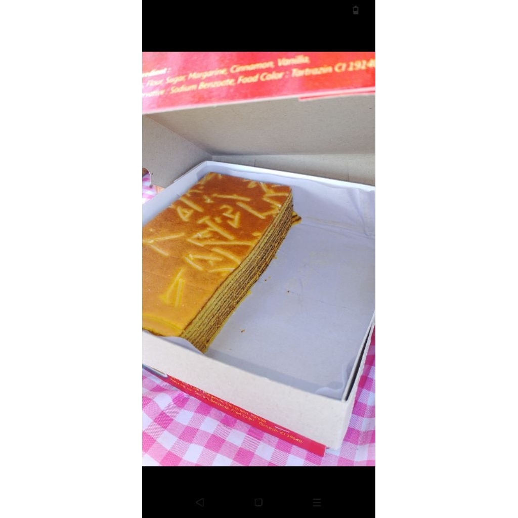 

lapis legit Surabaya setengah