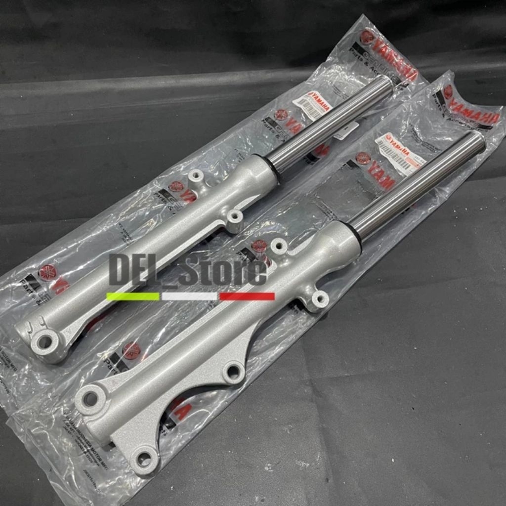 AS SHOCK DEPAN PLUS TABUNG JUPITER MX OLD / NEW (SILVER) SHOCK DEPAN ASSY YAMAHA MX OLD /NEW KUALITA