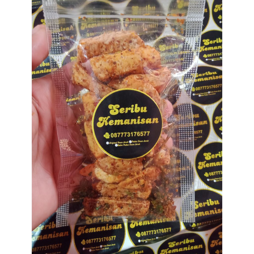 

basreng pedas daun jeruk / baso goreng pedas daun jeruk