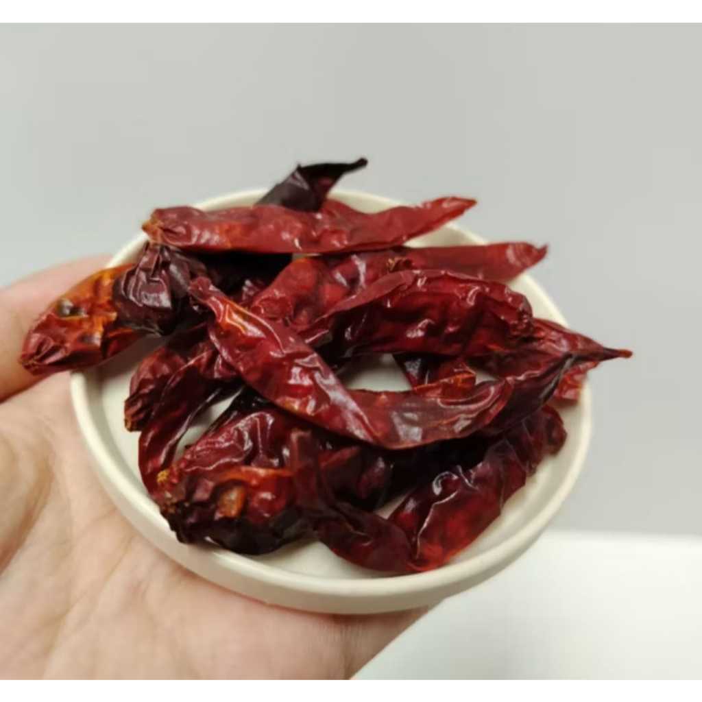 

Cabai Kering / Cabe Kering Teja India Grade A 1kg Tanpa Tangkai Super Pedas