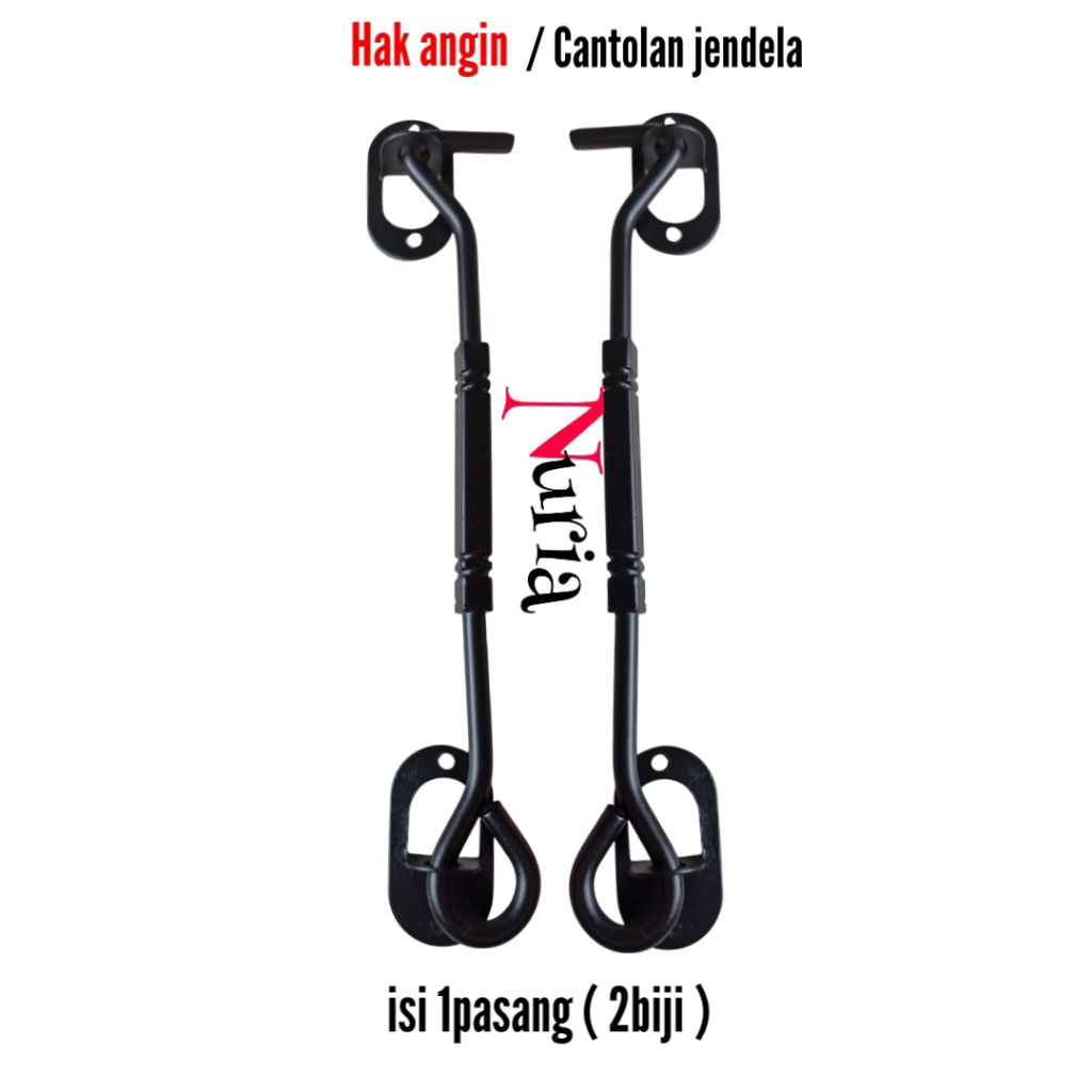 2 biji Hak angin jendela rumah Penahan jendela penyangga jendela rumah Cantolan jendela rumah kayu