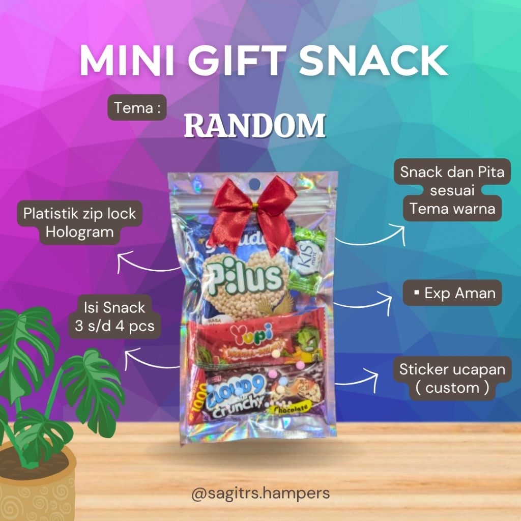 

MINI GIFT SNACK HOLOGRAM | Snack Mini | Mini Gift | Souvenir Snack | Snack Mini Ultah | Hampers Snack Hemat