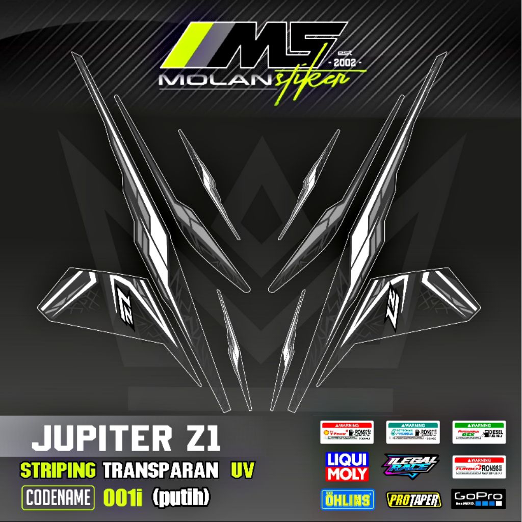 Decal Sticker Striping Variasi Transparan Uv Jupiter Z1 Lz Lagenda 115 Z Jupiter RC New Jupiter Z1 F
