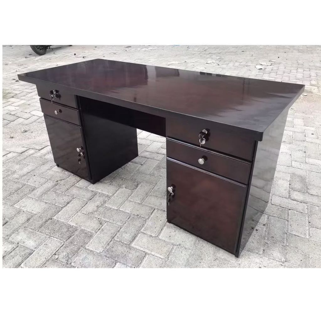 Meja Kantor Kayu Solid Meja Tulis 1 Biro 1/2 Biro Full Box IS