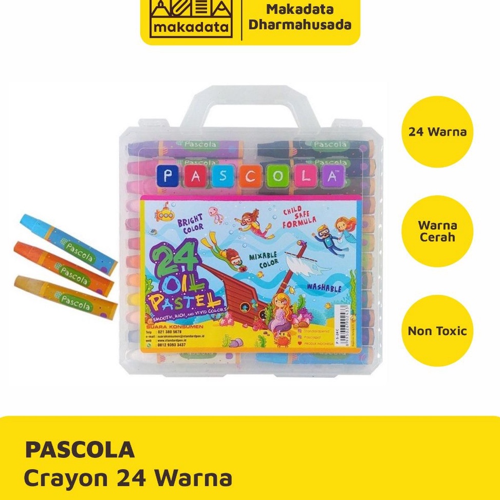 

KODE F35C CRAYON OIL PASTEL PASCOLA ISI 24 WARNA