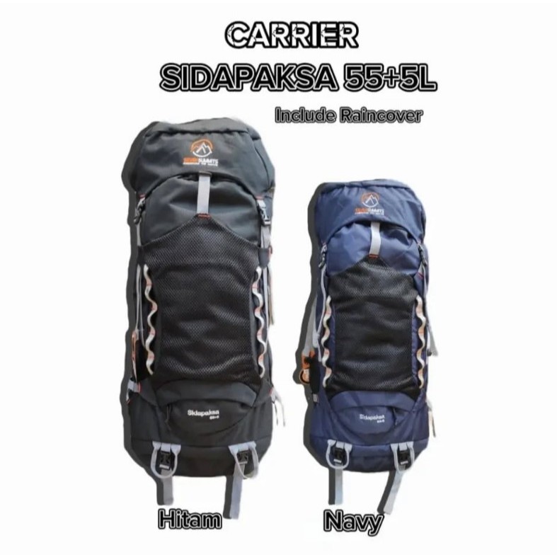 Carrier Seven Summits Sidapaksa 60 Liter Free Raincover / Tas Gunung Kapasitas 60L/ Tas Gunung Seven