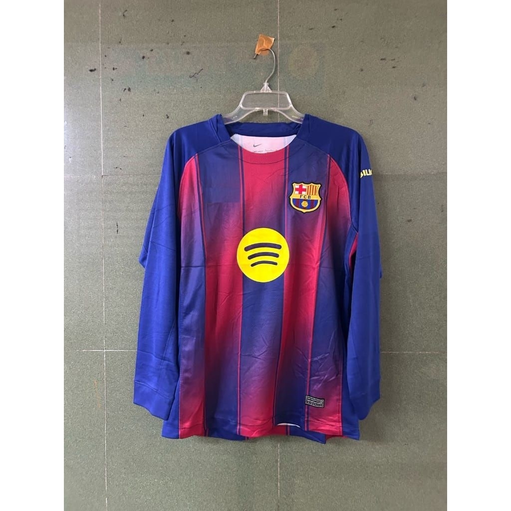 ( ls long sleeve ) jersey bola go grade ori ls long sleeve barca home new season 25/26 grade ori