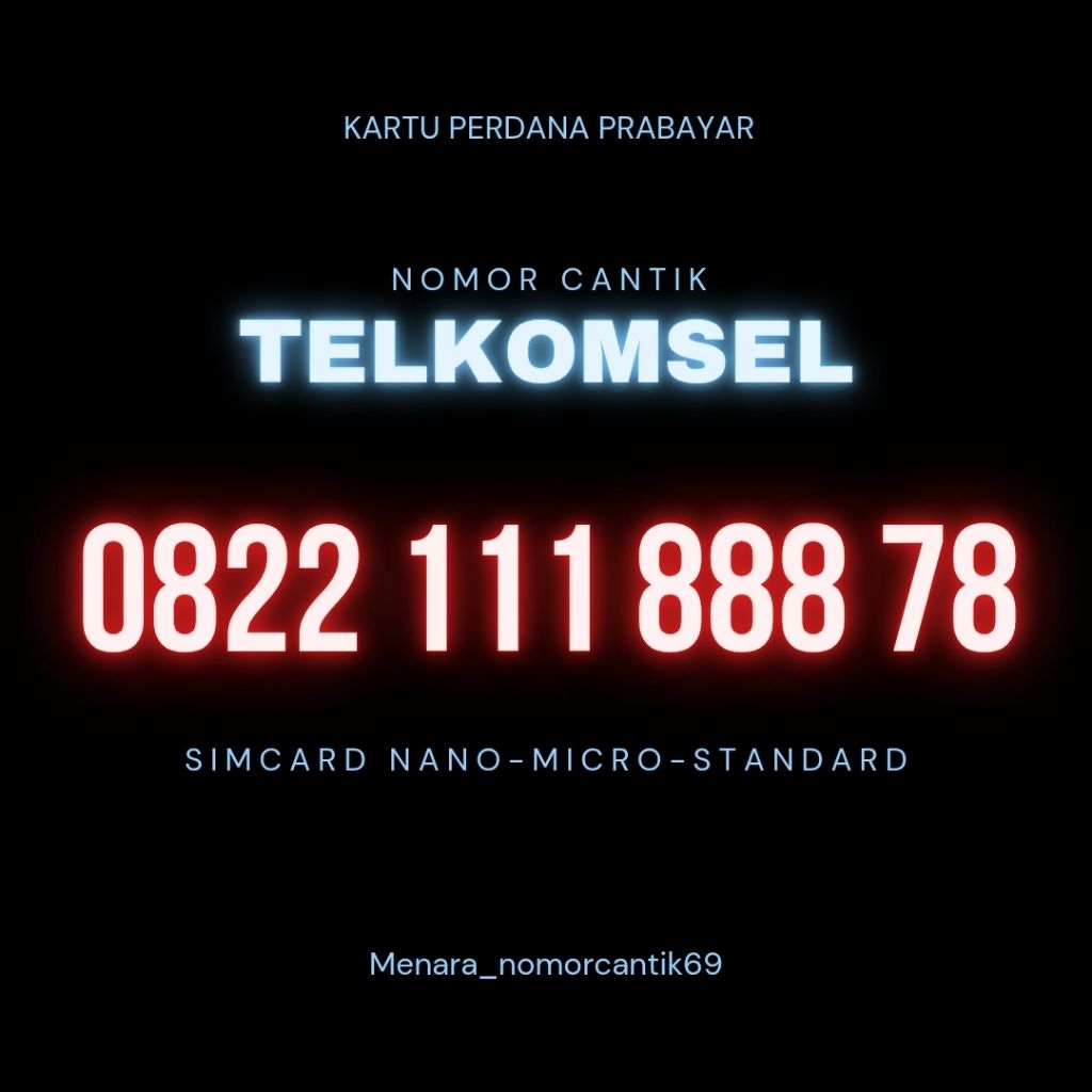 KARTU PERDANA NOMOR CANTIK SIMPATI TELKOMSEL 4G 5G NOCAN SIMPATI TELKOMSEL KWARTED TRIPLE NOMER CANT