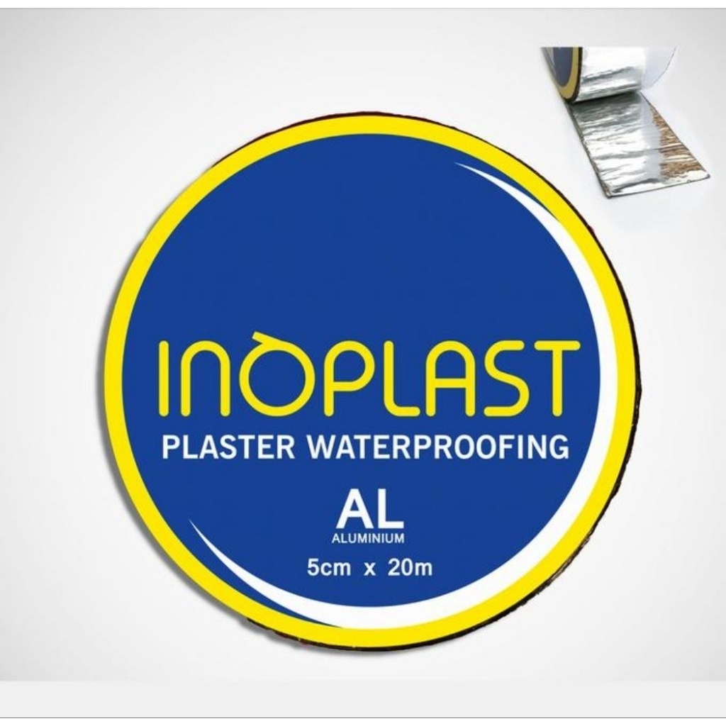 Lakban aluminium lakban anti bocor Inoplast AL 5cmx 20m lakban waterprofing atap butyl tape aluminiu