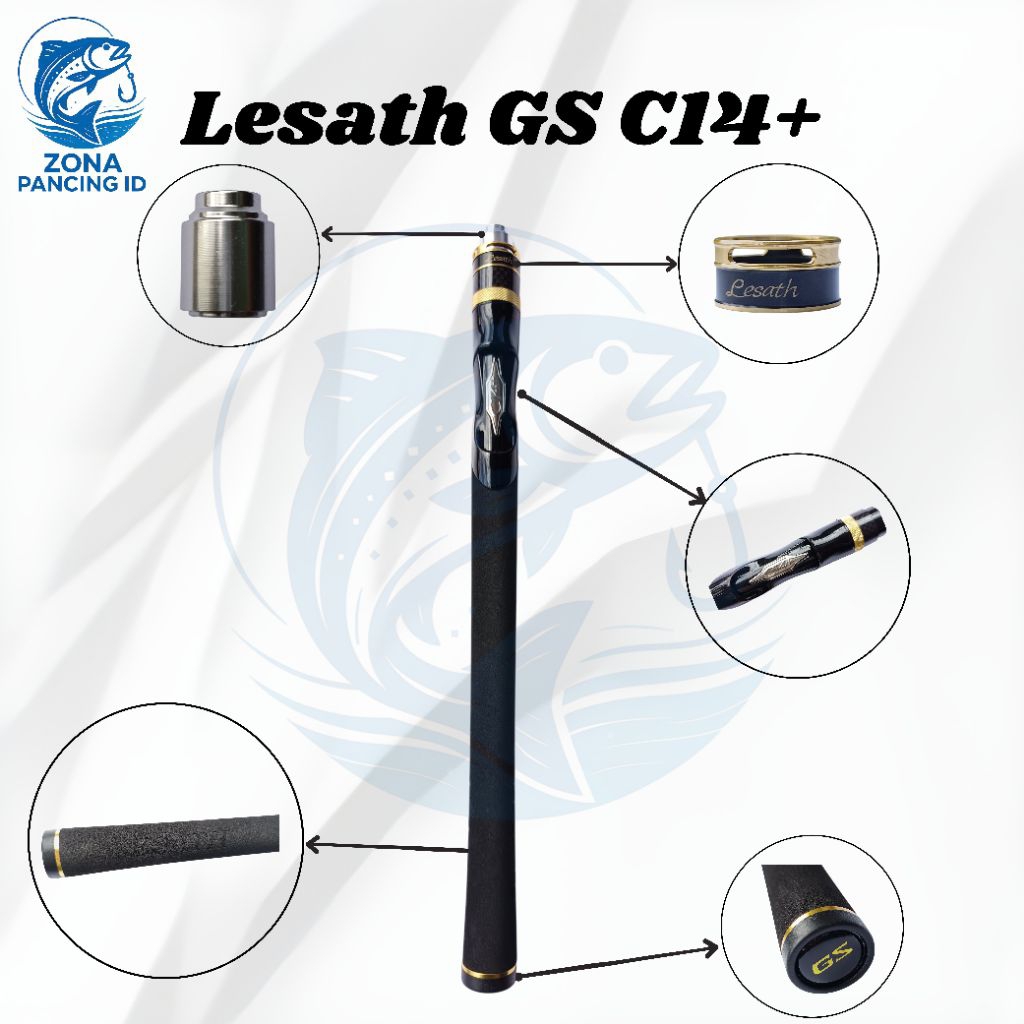 Handle Joran Pancing Lesath GS CI4+ Desain Mewah Premium | Handle joran pancing | gagang joran custo
