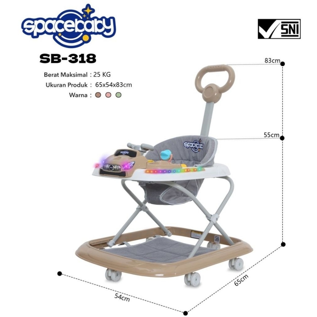 Babywalker Spacebaby SB316 SB317 SB318 Baby Walker Space Baby SB 313 316 317 318