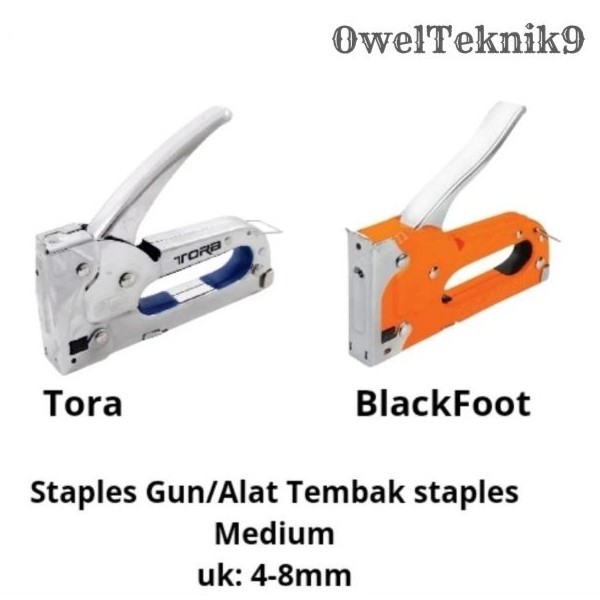 

JHTeknik KoeHardware - Staples Gun Medium 4-8mm TORA,BLACKFOOT/Staples Tembak Medium 4-8mm TORA,BLACKFOOT 100% ORIGINAL
