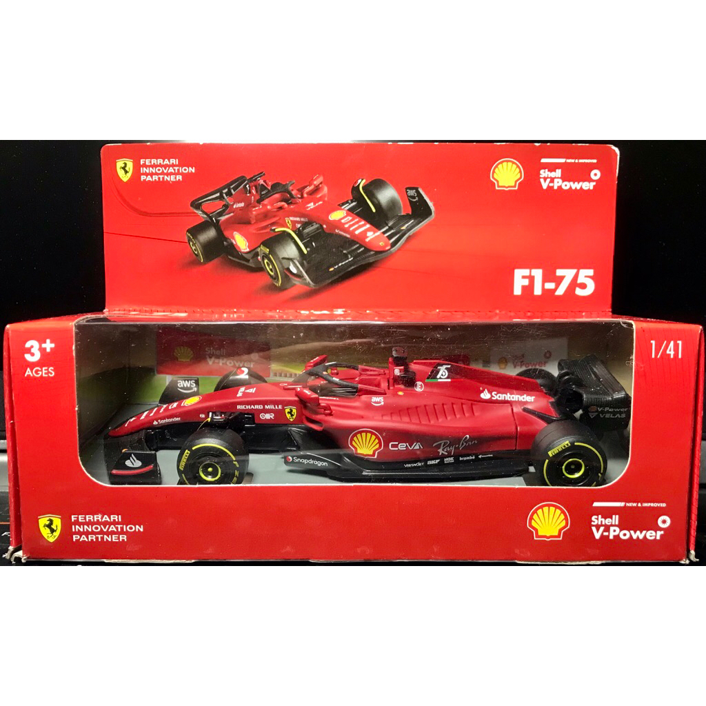 Burago Ferrari F1-75 Shell Official Merchandise