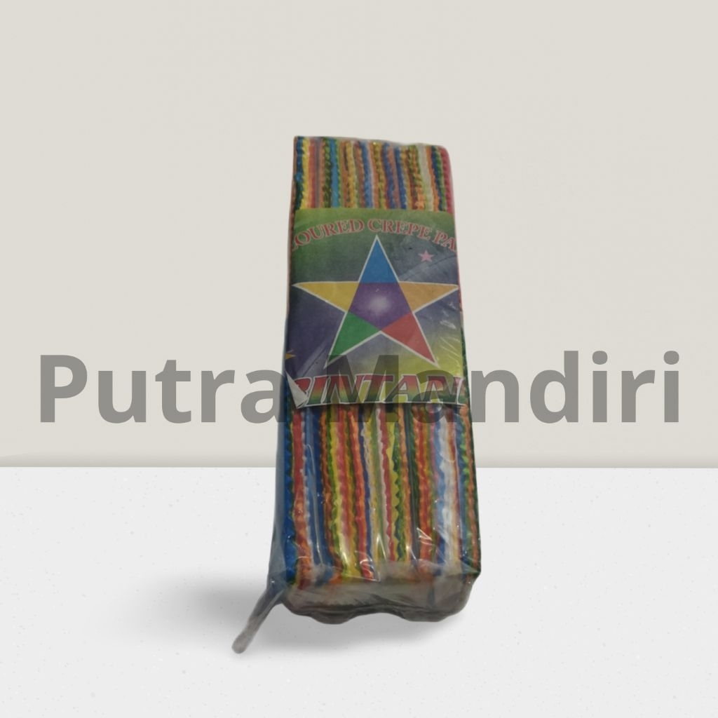 

1 pak kertas krep warna-warni isi 12 bungkus