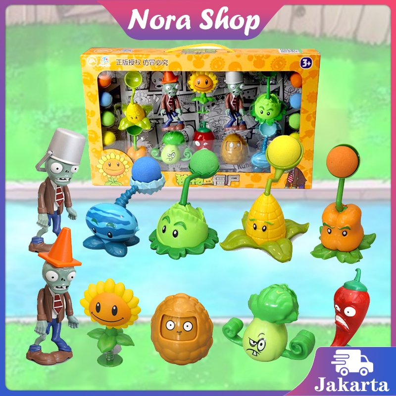 10Pcs Plant Zombie Mainan Proyektil Kreatif Plant Vs Zombie Model Mainan