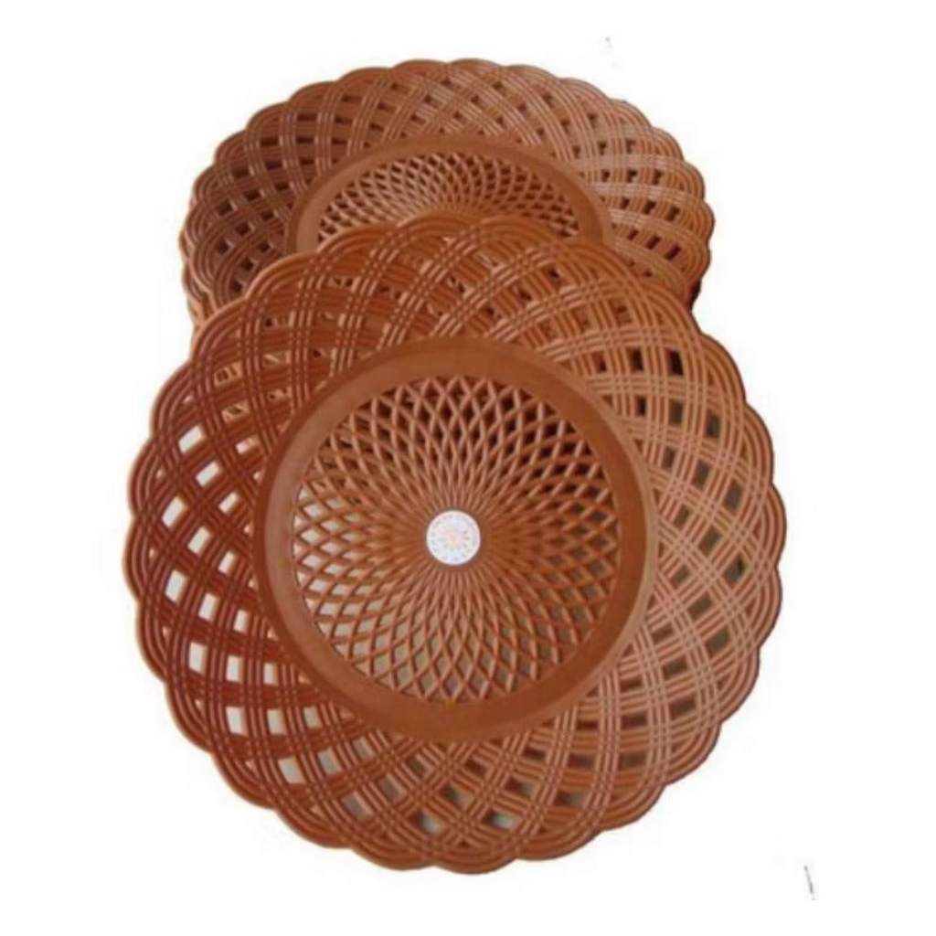 PIRING ROTAN 12 PCS / PIRING ROTAN PLASTIK LUSINAN 12 PCS