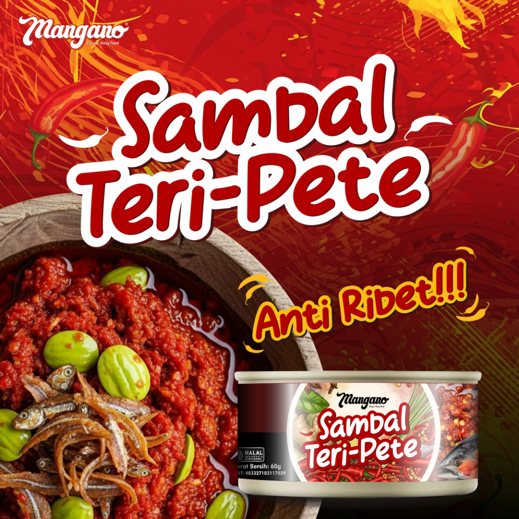 

Mangano Sambal Teri Pete Anti ribet pedas nagih
