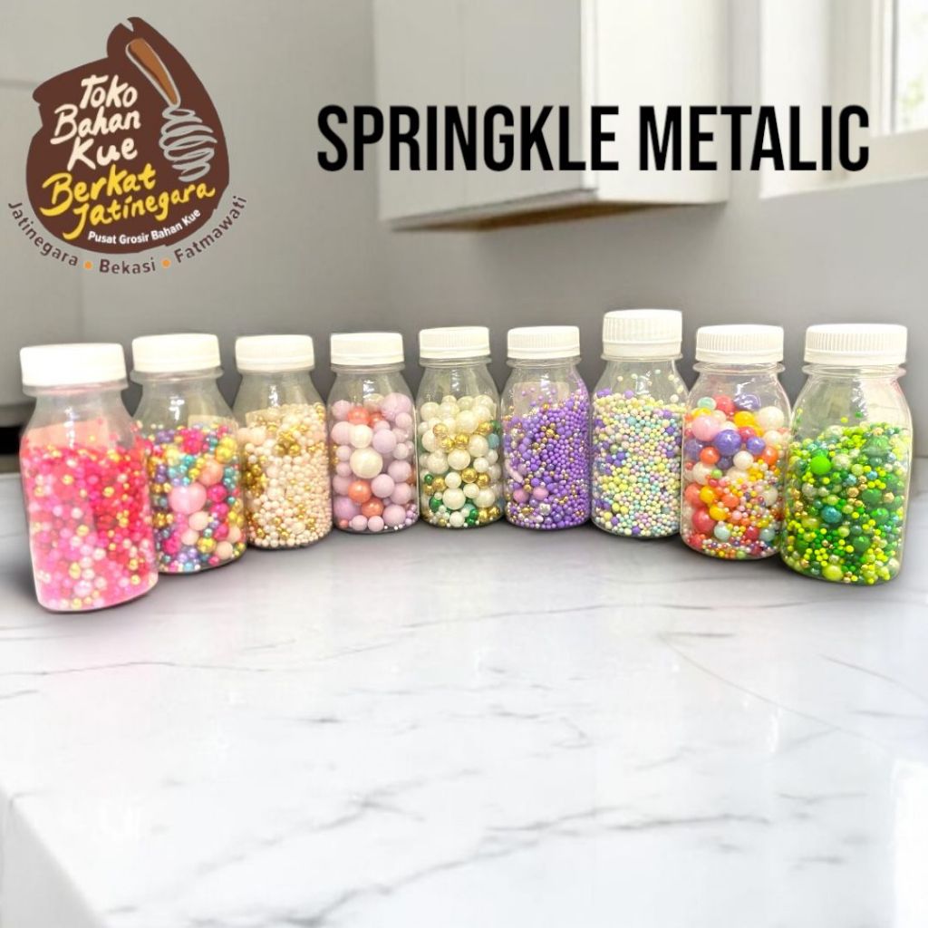 

SPRINGKLE HIASAN KUE MIX METALIK / SPRINKLE HIASAN KUE / KEMBANG GULA / 50 GR