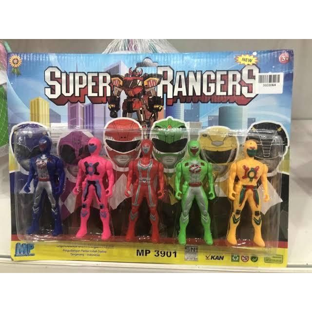 Power Rangers Set Hero Super Rangers Mainan Anak Lengkap Aneka Warna Keren