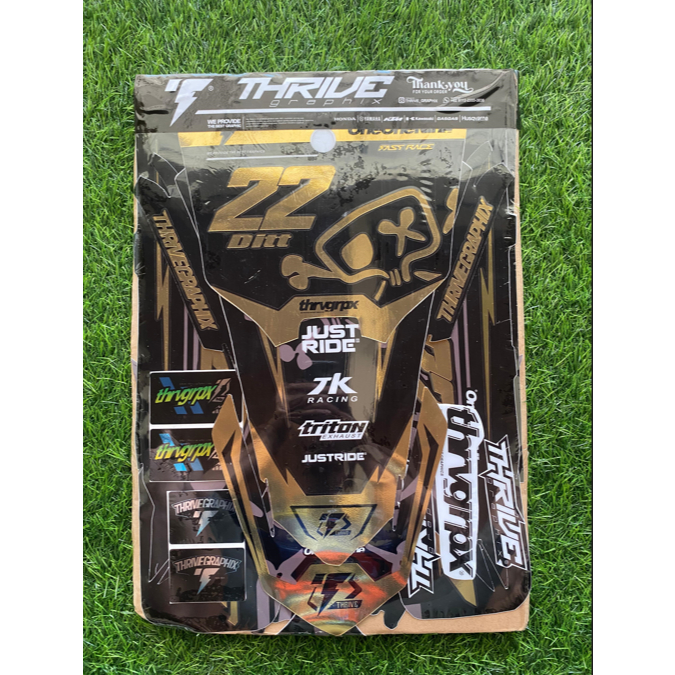 DECAL STIKER HONDA CRF 450 Chrome Cutting gold glossy Full Body Bebas Custom