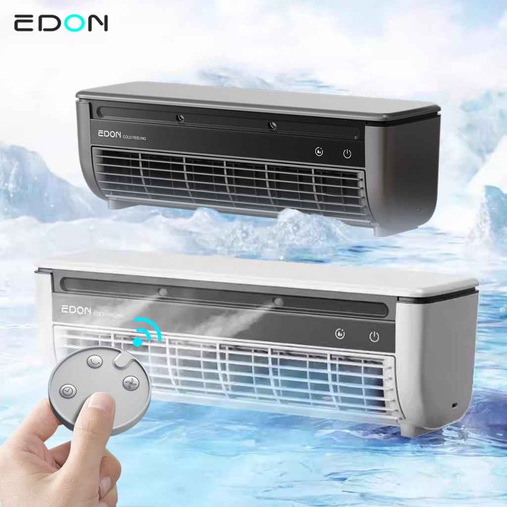 EDON E868 Kipas Angin AC Portable - Dingin Cepat, Hemat Listrik, 3 Mode (Normal/Natural/Tidur), Remo